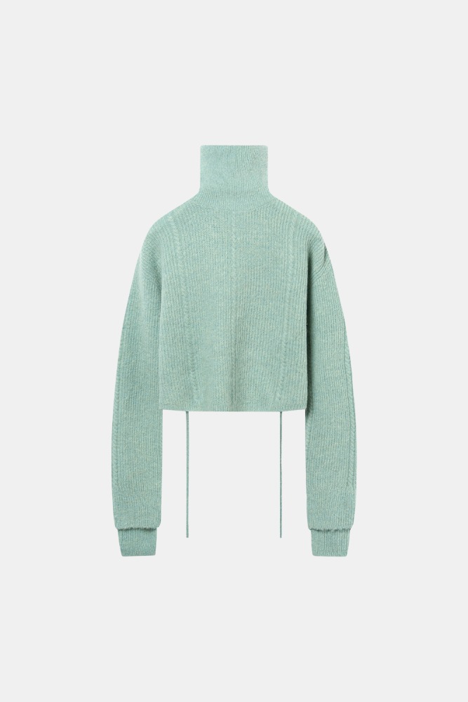 AMY CROPPED KNIT TOP mint