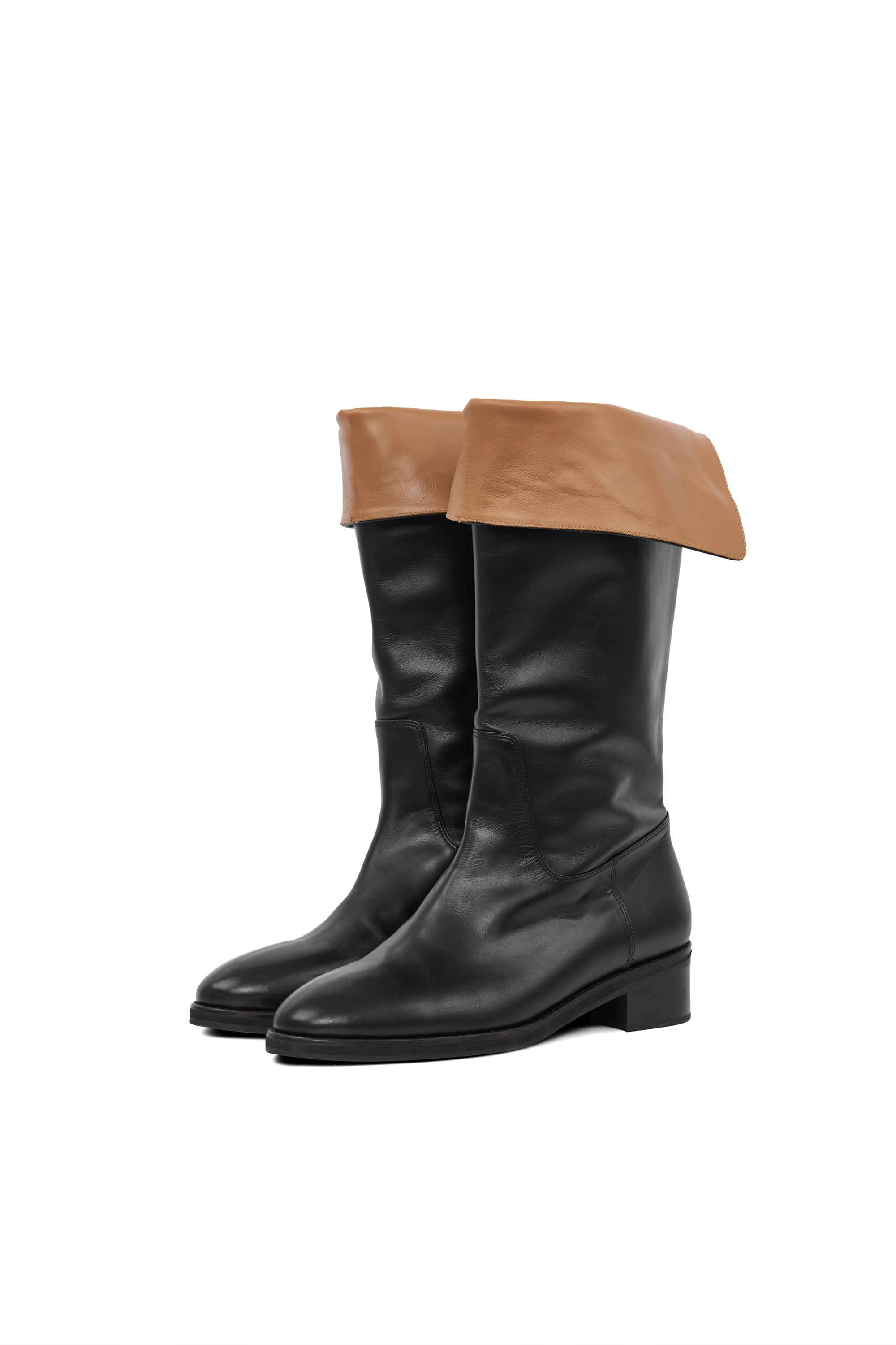 WEATHER FOLDED BOOTS_BLACK/BROWN